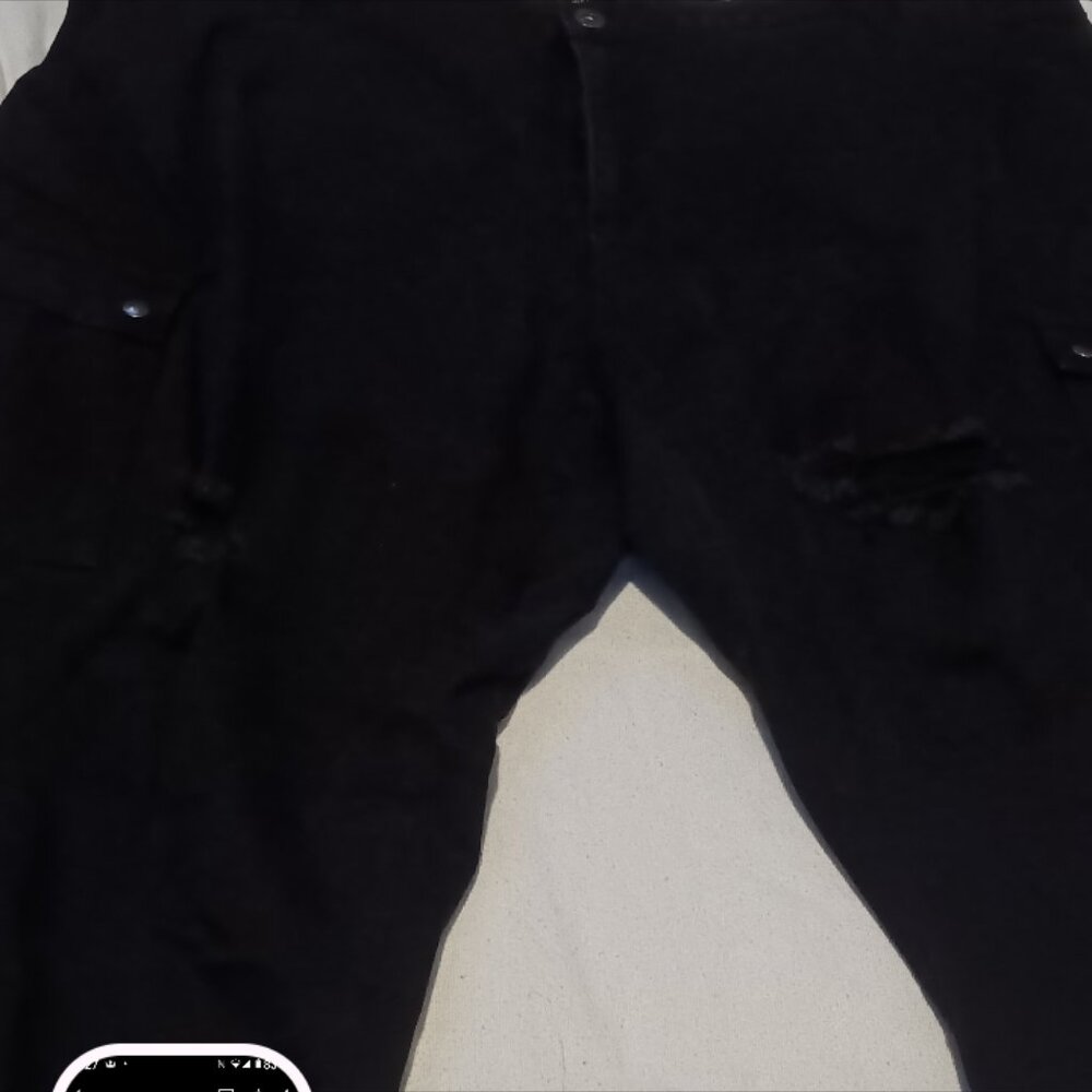 Plus size Black Cargo Pant